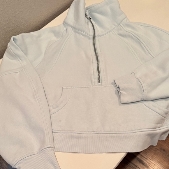 Light Blue Half-Zip Pullover - Picture 1 of 8